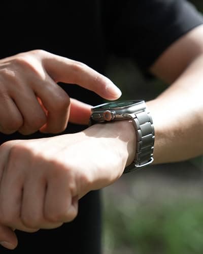 LULULOOK Titanium Ultra 3 Watch Band - Grade 2 Titanium Metal Band for Men, Compatible with Apple Watch Ultra 3/ Ultra 2/ Ultra 49mm, Series 11/10 46mm, Folding Clasp & DLC Coating,Titanium - Thumbnail 6