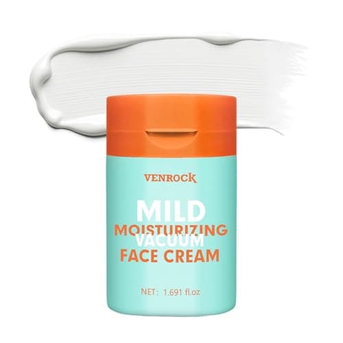Venrock Mild Moisturizing Vacuum Face Cream, Daily Facial Moisturizer, Hydrating & Nourishing Skincare with Macadamia Oil+Probiotics+Hyaluronic Acid, Repair Barrier, 24 H Moisture Lock, 1.691 fl oz - Image 1