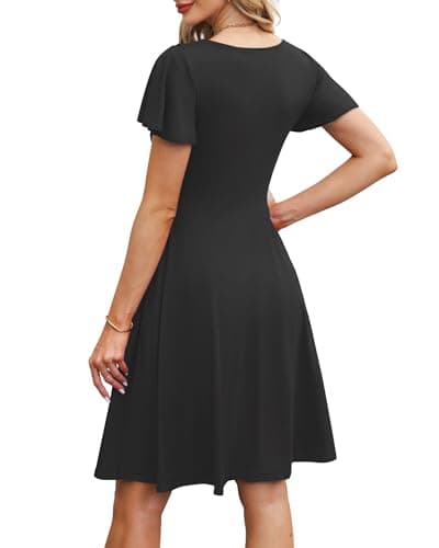 MOLERANI Womens Summer Dresses 2026 - Casual A-Line Sundress with Short Sleeves Floral Print for Beach Vacation S-3XL - Thumbnail 5