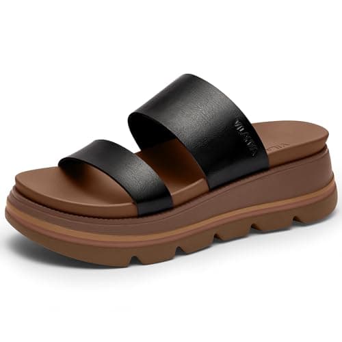 Vilanva Women's platform sandals Black Size 9 - Image 1