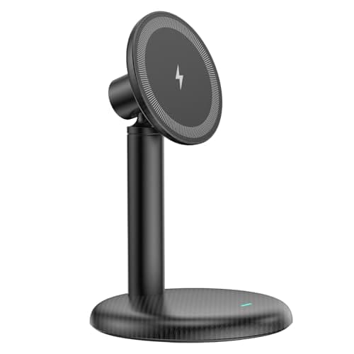 Mag-Safe Charger Stand for iPhone 17/Air/16/15/14/13/12,15W Fast Charging,Wireless Charging Pad Compatible with MagSafe Suitable for Desk or Nightstand (No Adapter/Angle Fixed) - Image 1