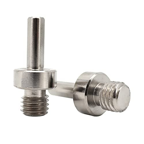 BRSCHNITT Core Drill Bit Arbor Adapter, 2pcs 5/8"-11 Thread to 3/8" Triangle Shank for Threaded Diamond Hole Saw Core Drill Bit - Image 1