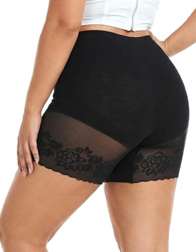 QiuDumo Womens Boyshorts Panties Cotton Safety Bottoms Tagless Low Bulk Boxer Shorts 3 Set Apricot Grey Black - Thumbnail 4