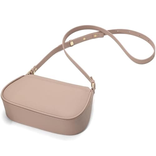 Goinsound Small Crossbody Bags for Women - Retro PU Leather Shoulder Handbags for Gift with Adjustable Shoulder Strap Apricot - Thumbnail 4
