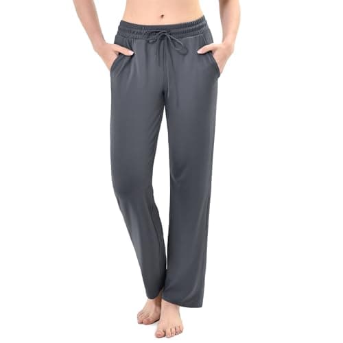 Walifrey Wide Leg Sweatpants for Women, Baggy Track Pants with Poackets Drawstring for Joggers Casual Wear(Grey M) - Image 1