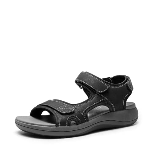 DREAM PAIRS Women's Sandals Open Toe Lightweight Summer Shoes Walking Casual Outdoor,Size 9,Black,DWUMST2503 - Image 1