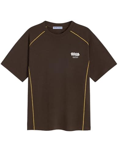 Aelfric Eden Oversized T Shirt for Men Women Quick Dry Moisture Graphic Streetwear Tee Loose Fit Short Sleeve Top Brown - Thumbnail 4