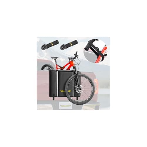 Bumbee Tailgate Bike Pad for 5 Mountain Bikes, with Rear Camera Window, Reflective Strips and 2 Tool Pocket (28.3'' Wide for 2 Bikes)