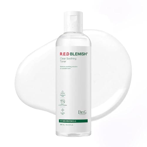 Dr. G R.E.D. Blemish Clear Soothing Toner - Korean Soothing Toner for Glowing Skin - Soothes Irritation Clear Skin - Mild Exfoliant - with AHA, BHA & Centella Asiatica - 10.14 fl oz - Image 1