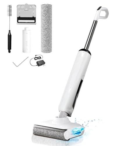 HABIUBIU Wet Dry Vacuum Cleaner, 23KPa Vacuum and Mop Combo, 180° Lay-Flat Design with Edge Cleaning, Self-Cleaning Vacuum Mop for Hard Floors, Up to 35 Min Runtime, LED Display & Voice Prompts - Image 1