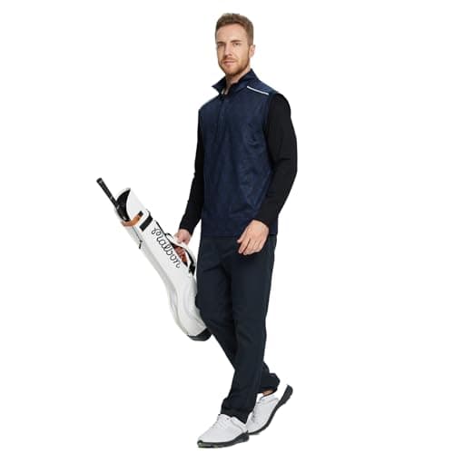 Rouen 1/4 Zip Pullover Mens Golf Vest Athletic Dry Fit Soft Casual Breathable Performance Print Golf Vests For Men - Thumbnail 2
