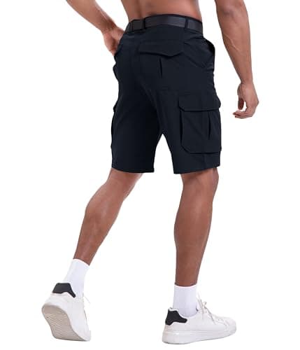 NATUVENIX Hiking Shorts Men Quick Dry Mens Cargo Fishing Shorts for Men Lightweight Golf Shorts Stretch Summer Work Darkblue - Thumbnail 2