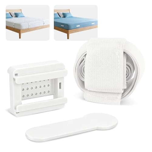 HOUSE AGAIN Fitted Sheet Holders for King and Cal King Beds (76”x80”, 72”x84”), Reinforced Locking System with Wide Straps Secures Every Edge, Keeps Sheets Smooth and Firmly in Place, Easy Setup - Image 1