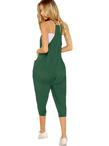 STOLKISS Jumpsuits for Women Plus Size Loose Casual Fall Clothes Knit Spaghetti Strap Overalls Wide Leg Long Pants Romper 2024 - Thumbnail 3