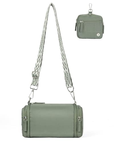 Telena 3-Way Folding Crossbody Bag - All-in-One Bag Expandable Coin Purse with RFID Protection for Travel Green
