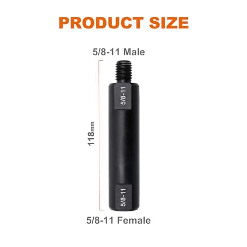 BRSCHNITT Extension Core Drill Bit 5/8"-11 Thread Male to 5/8" -11 Female for Use with Diamond Core Bits - Thumbnail 2