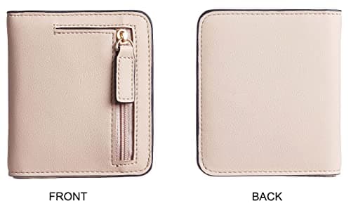 Gostwo Wallet for Women, Small RFID Blocking Wallet, Slim Credit Card Holder Wallet, Compact Bifold Luxury Genuine Leather Pocket Passport Wallet Ladies Girls Mini Purse Travel with ID Window, Sand - Thumbnail 5