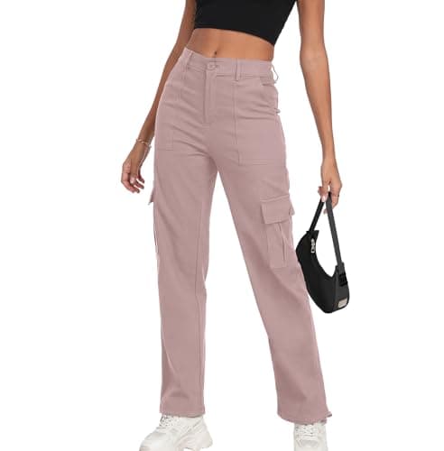 Plus Sized Y2K Wide Leg Cargo Pants for Women High-Waist Hiking Trousers with Drawstring Casual Baggy Pants 2025 - Image 1