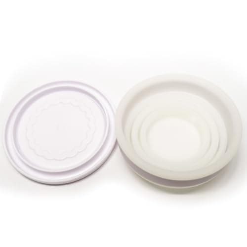 ZB.soar Foldable Water Cup with Lid, Food Grade Silicone,Small Portable Water Cup, Suitable for Camping, Traveling and Business Trips, Lightweight, Durable and Reusable (White) - Thumbnail 6