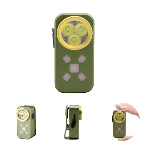 FOSFIS Rechargeable EDC Flashlight, 500 Lumens Portable Clip On Light, Pocket Flashlights Rechargeable, IP68 Waterproof Mini EDC Light for Signaling, Camping, Emergency (Green) - Image 1