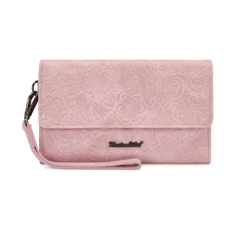 Montana West Women Wallet Trifold Large Capacity Phone Wristlet Travel Credit Card Cash Wallets with Coin Purse and Wrist Strap - Image 1