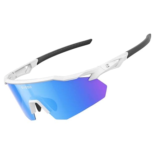 suoso Polarized Sports Sunglasses for Men: Women UV Protection youth Cycling Running Baseball Sun Glasses Softball Goggles Blue - Image 1
