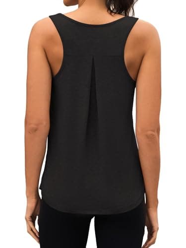 3rd hill Workout Tank Tops for Women Racerback Sleeveless Yoga Top Loose Fit Gym Shirt Running Athletic Tanks Black S - Thumbnail 6