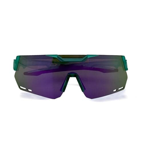 ActHose TR90 Cycling Running Baseball Softball Sports Sunglasses Green Frame Purple Lens Polarized Sunglasses Womens Men UV400 Protection Outdoor Sports Eyewear Butterfly Sun Glasses