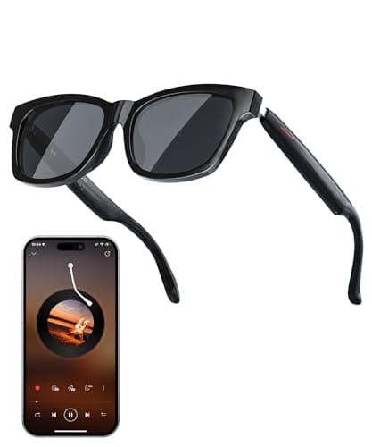 GLOSSIA AI Smart Glasses, Bluetooth Audio Glasses for Men Women, Blue Light Smart Glasses with Noise Cancelling, Hands-Free Calls, Music & Voice Control for Work/Study/Travel, iOS/Android - Image 1