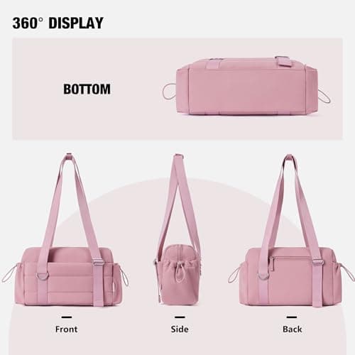 ROULENS Small Gym Bag for Women 2 Set Mini Gym Duffle Bag with Wet Compartment and Coin Wallet, Gym Tote Bag for Workout/Sport/Travel - Thumbnail 6