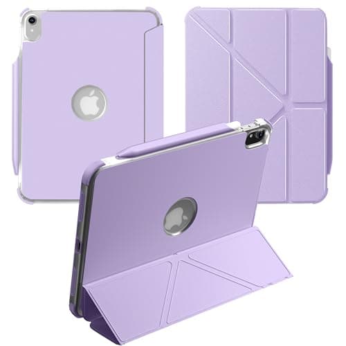 Mouncolor Case for iPad (A16) 11th Generation 11 Inch 2025, iPad 10th Generation Case 10.9 Inch 2022 with Pencil Holder, 3+Y Fold Magnetic Protective Stand Cover (Purple)