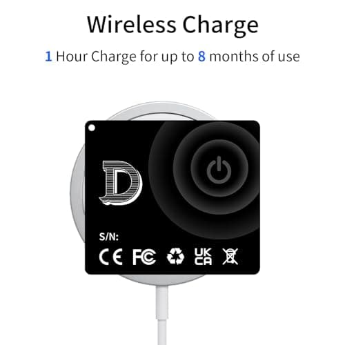 Slim Wallet Tracker Smart Card, Ultra Thin Air Tracker Tag Work with Apple Find My(iOS Only) Rechargeable Tracker Wireless Charging IP68 Waterproof Card Tracker for Wallet,Luggage Tag,Bags - Thumbnail 5