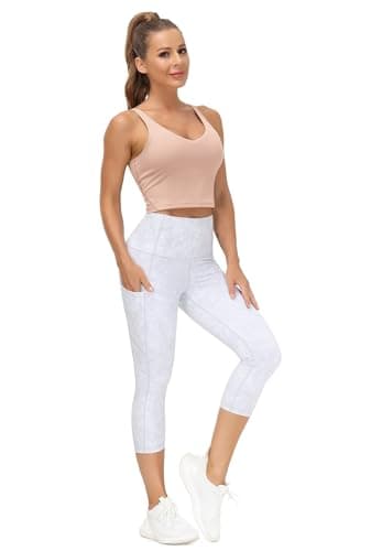 Women’s Longline Sports Bra Wirefree Padded Medium Support Yoga Bras Gym Running Workout Tank Tops(Soft Pink, Large) - Thumbnail 5