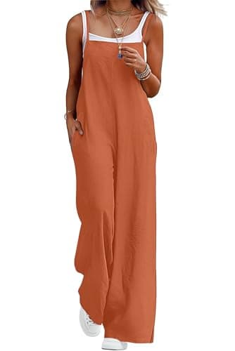 Lepunuo Plus Size Overall for Curvy Womens Wide Leg Rompers - Image 1