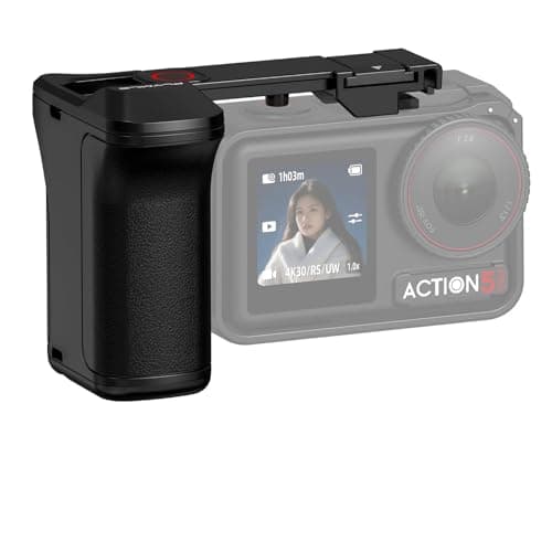 Grip Kit for DJI OSMO Action 5 Pro (for Original Cage), Handle Holder Expansion Mount DSLR Style with Shutter Button for DJI Osmo Action 5 Pro 4 3 Camera Accessories