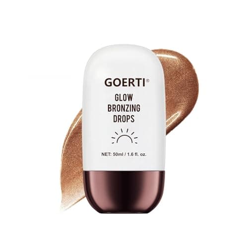 Glow Bronzing Drops – Lightweight Liquid Luminizer Bronzer for Face & Body, Dewy Highlighter Serum for Sun-Kissed Radiance, Moisturizing Illuminator Shimmer Makeup 1.6 Fl Oz (03#/ Deep Bronze Glow) - Image 1