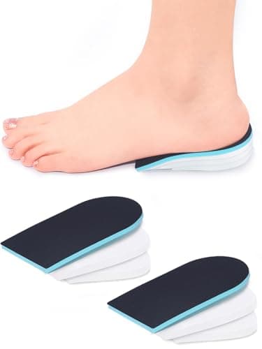 Heel Lift for Leg Length Discrepancy, Heel Pain Relief 【US Made Materials】 Orthopedic Heel Increase Inserts for Plantar Fasciitis, Heel Height Adjustment (Black, M 8.5-12 / W 10-13)