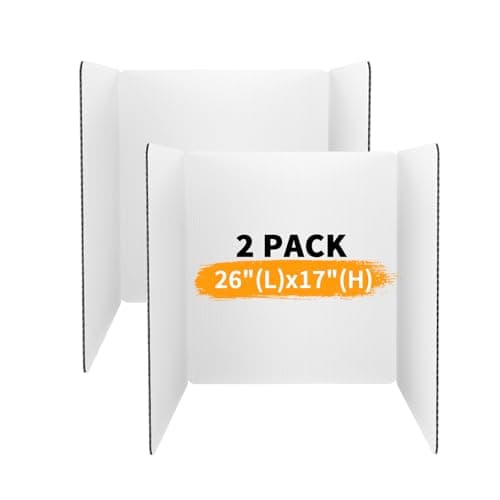 Trifold Poster Board,2 Pack 26"x 17" White Reusable Plastic Display Board, Easy-to-Clean Durable & Waterproof Perfect for School Projects, Event Displays, Business Presentations - Image 1