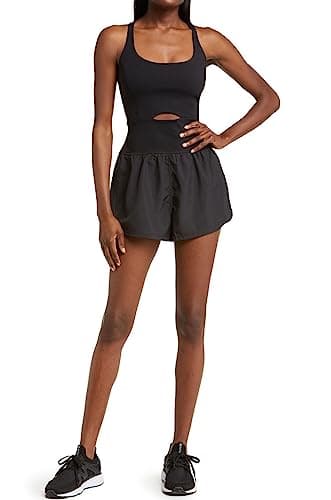 YOAKUKA Womens Workout Rompers Running Outfits Padded Bra Tennis Exercise Jumpsuits Gym Clothes - Thumbnail 3