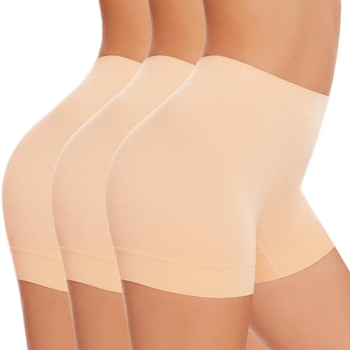 UUMIAER 3 Pack Slip Shorts for Under Dresses, Anti Chafing Women Boyshort Shapewear Yoga Biker Shorts - Image 1
