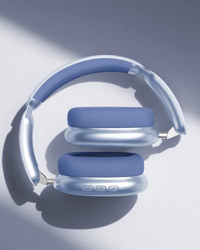 Wentronic Y02 Active Noise Cancelling Headphones,60H Battery,5 EQ Music Modes,Hi-Res Audio,Deep Bass,Foldable Wireless Over Ear Bluetooth 5.4 Headset,Breathable Leather Earpads (Blue) - Thumbnail 3