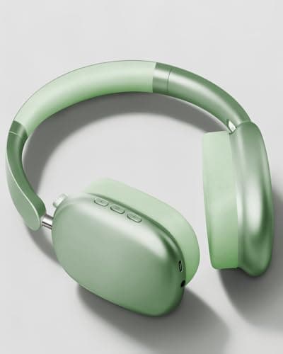 Wentronic Y01 Wireless Noise Canceling Headphones Bluetooth 5.3 Over Ear Headphones with Microphone, Hi-Res Audio, 48H Playtime, Foldable Comfortable Earpads,Compatible with iOS,Android,PC, Green - Thumbnail 2