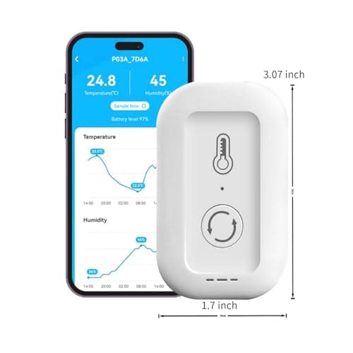 DAYBETTER Smart WiFi Thermometer Hygrometer, 2.4G Indoor Temperature Humidity Sensor with Real-Time App Alerts, Temperature Humidity Monitor for Home Nursery Greenhouse Pet 2 Pack - Thumbnail 2