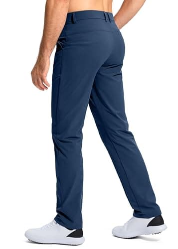 Pudolla Dress Pants for Men Golf Pants Stretch Work Dress Comfy Pants 34 Lightweight Quick Dry Casual Slacks Trousers(Navy 33Wx34L) - Thumbnail 2