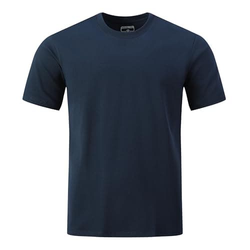 Men's Quick-Dry Moisture-Wicking T-Shirt，UPF 50+ Sun Protection Gym Training & Outdoor Hiking Shirt,Navy Blue M - Image 1