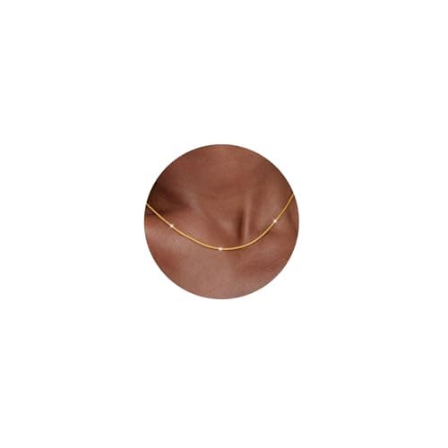 Carffordo 16K Gold Plated Chain Necklace Box Link Chain Necklace for Women 16 Inches Simple Dainty Necklace for Women Waterproof Link Necklace Trendy Jewelry Gifts - Image 1