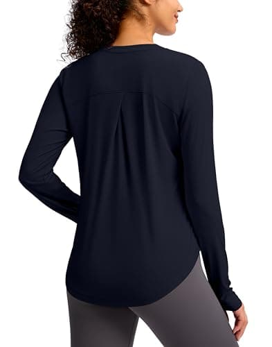 Soothfeel Women's UPF 50+ Sun Shirts Long Sleeve SPF UV Protection Rash Guard Lightweight Quick Dry Hiking Workout Tops navyM - Image 1