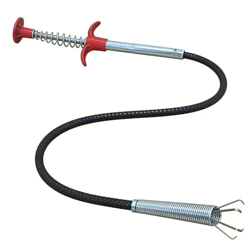 GDOMI 33 Inch Drain Snake Clog Remover,Flexible Grabber Claw Tool for Hair, Pipe & Kitchen Sink Drain - Image 1