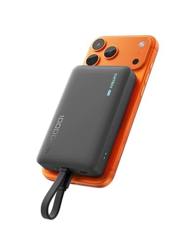 CUKTECH Magnetic Power Bank, 10000mAh Portable Charger, 20W Fast Charging & 7.5W Wireless, Built-in USB-C Cable, Battery Pack for iPhone 15/16/17 Series, Samsung, for Travel, Work & Daily Use - Image 1