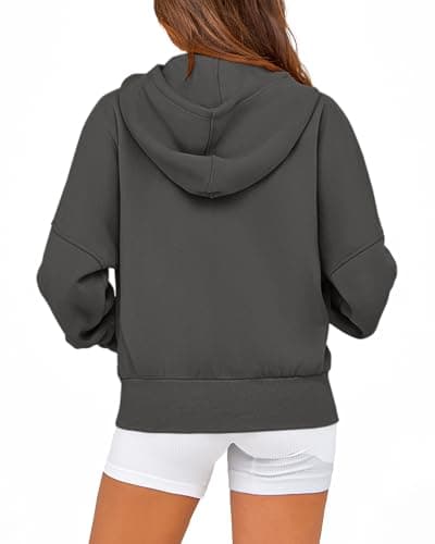BTFBM Hoodies For Women Sweatshirt Fall Fashion Clothing 2026 Long Sleeve Fleece Jacket Winter Outfits Y2k Zip Up Hoodie(Dark Grey, Medium) - Thumbnail 4